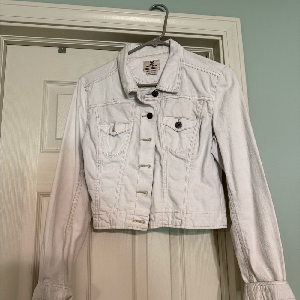 Converse White Jean Jacket Classic Trucker Style